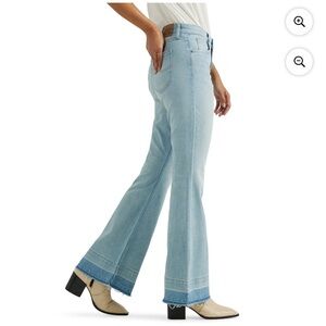 Lee Cloud-gazing flare jeans. Sz4-Boho-Hippie-Festival-Distressed cuff